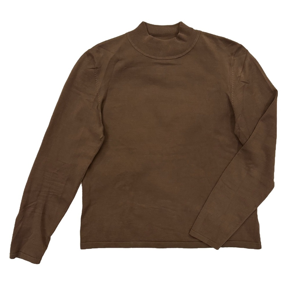 Vintage Pendleton silk mock neck brown sweater size M